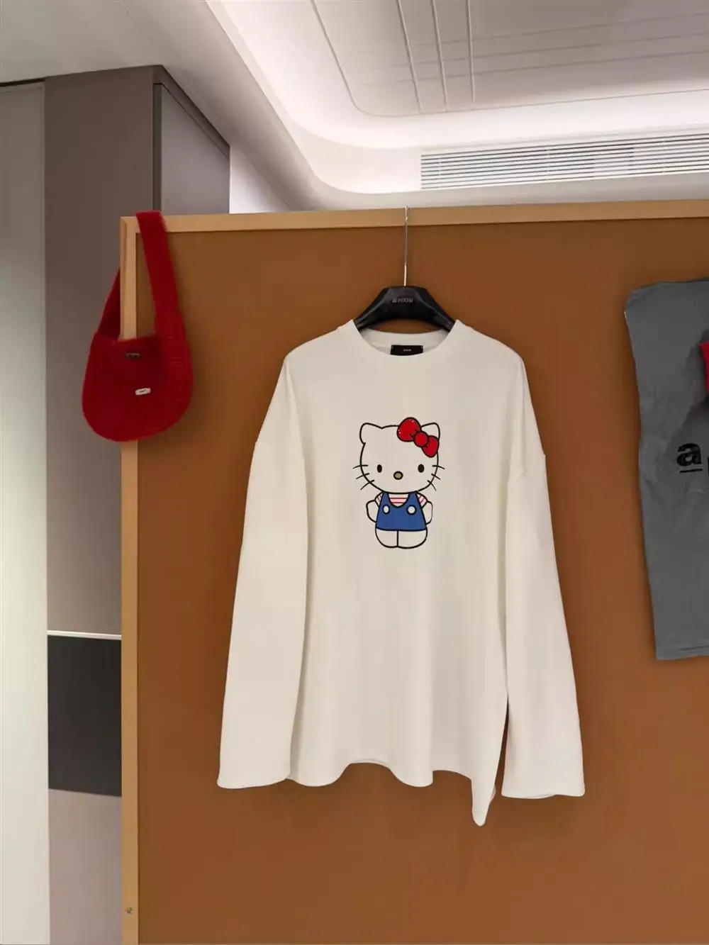 Camiseta Larga de Manga Larga con Estampado de Dibujos Animados, Estilo Coreano, Informal, para Mujer, Color Blanco, Cuello Redondo, Ajuste Holgado, Nueva Colección Otoño Invierno de Dongda Gate