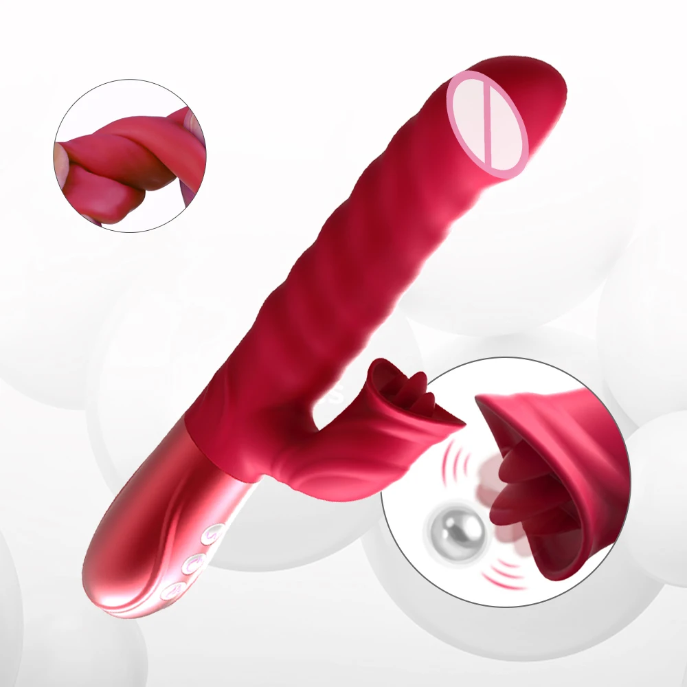 Vibrador para lamer la lengua para mujeres, estimulador de clítoris vaginal Real, consolador de punto G, masajeador de masturbación femenina, Juguetes sexuales para adultos