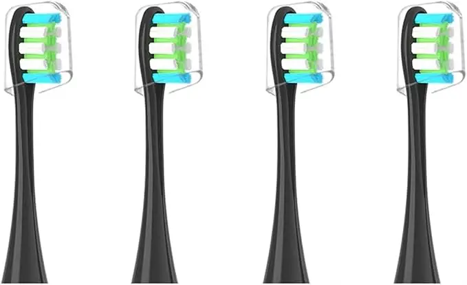 4 Stück/Packung Ersatzbürstenköpfe für elektrische Zahnbürsten von Oclean, alle Modelle X Pro Elite, X, X Pro, Flow, F1, Air 2. Mit Hygienekappe