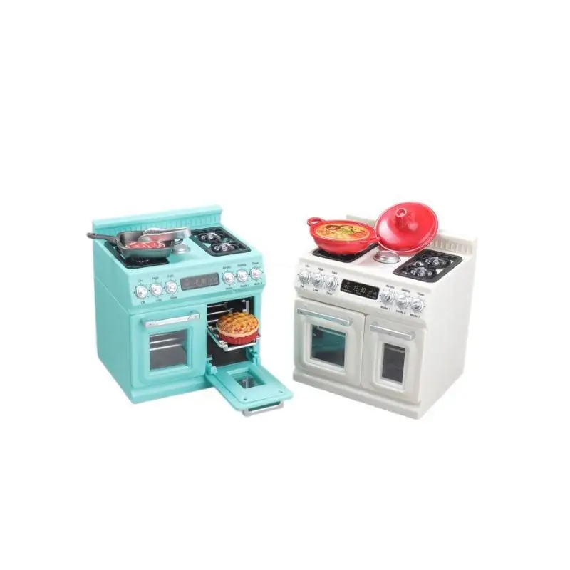 1Pc Mini Model Stove Kitchen Scene Simulation Children'S Doll Play Home Toy Ornament Compact Kitchenware Set For Playtime Fun