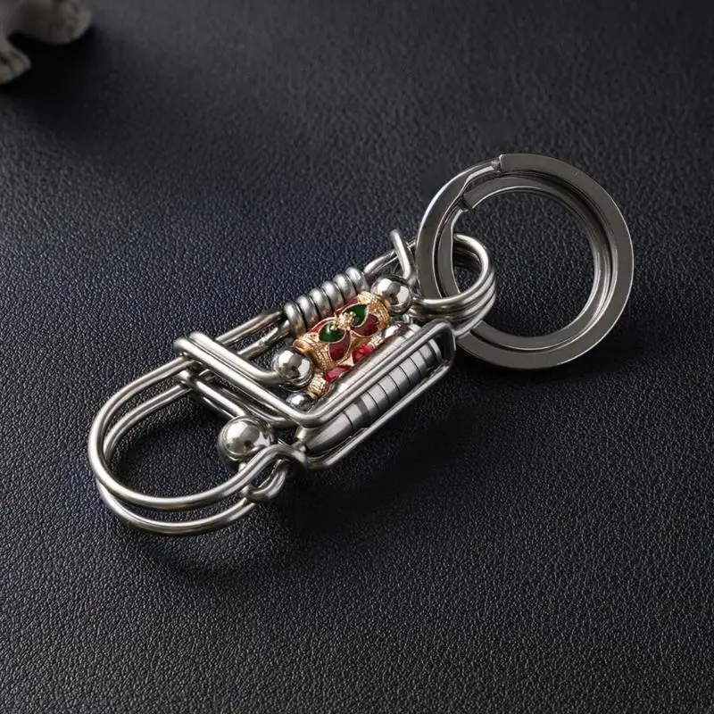 Compact Metal Keychain With Spring Hook for Easy Organization