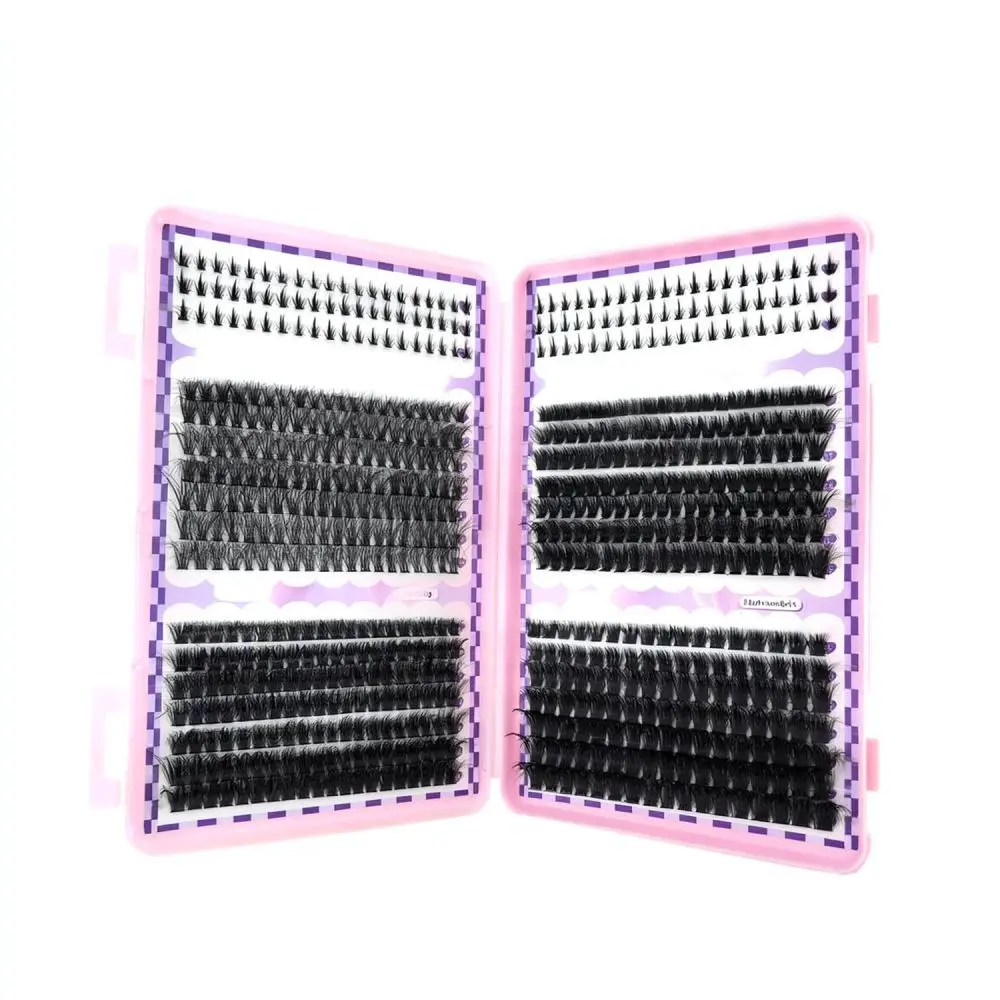 D Curl Individual Eyelash Clusters Set DIY Segmented False Lashes Thick Wispy Volume Extension Makeup Beauty Supplies