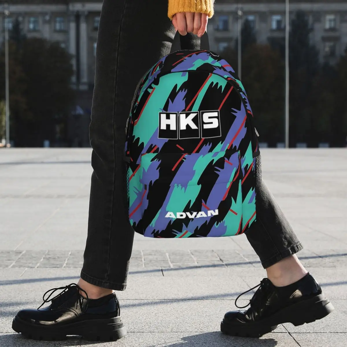 HKS Advan JDM Zaini Ragazzi Ragazze Bookbag Cartoon Borse da scuola per bambini Zaino da viaggio Borsa a tracolla di grande capacità