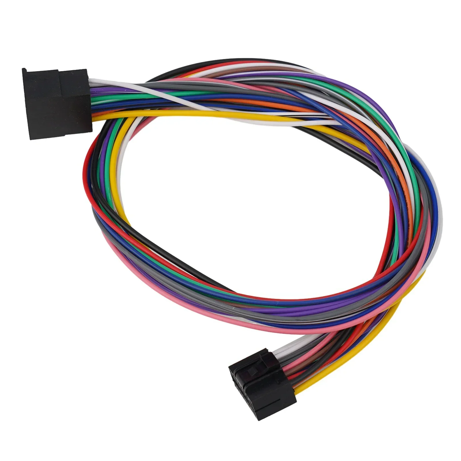 16 Pin Car Stereo Radio ISO Harness Extension Cable 60cm Power Cable Steering Wheel Control Adapter Cable For Android