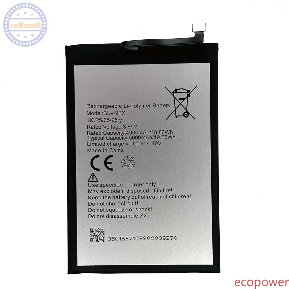 5000mAh Battery BL-49FX For Infinix Hot 8 X650 X650B Hot 9 X655 X656 Note 7 Lite CD6 CD7 KD8 Smart 6 Plus X6823 Hot 10S