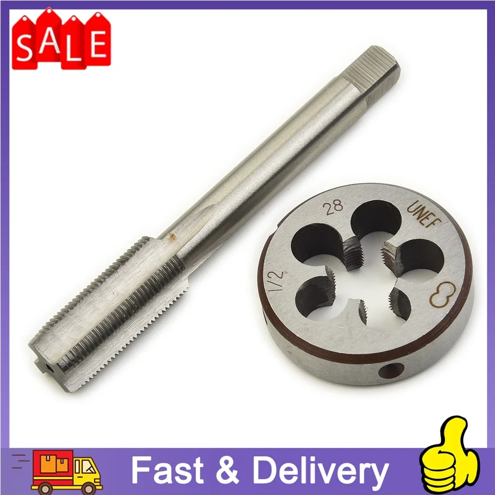 1 Set Of 1/2 Inch 28 Gunsmithing Tap + Die Set (1/2Inchx28) For 9mm,223,5.56,22LR 1/2x28 Tap + 1/2x28 Die Right Hand Thread Die