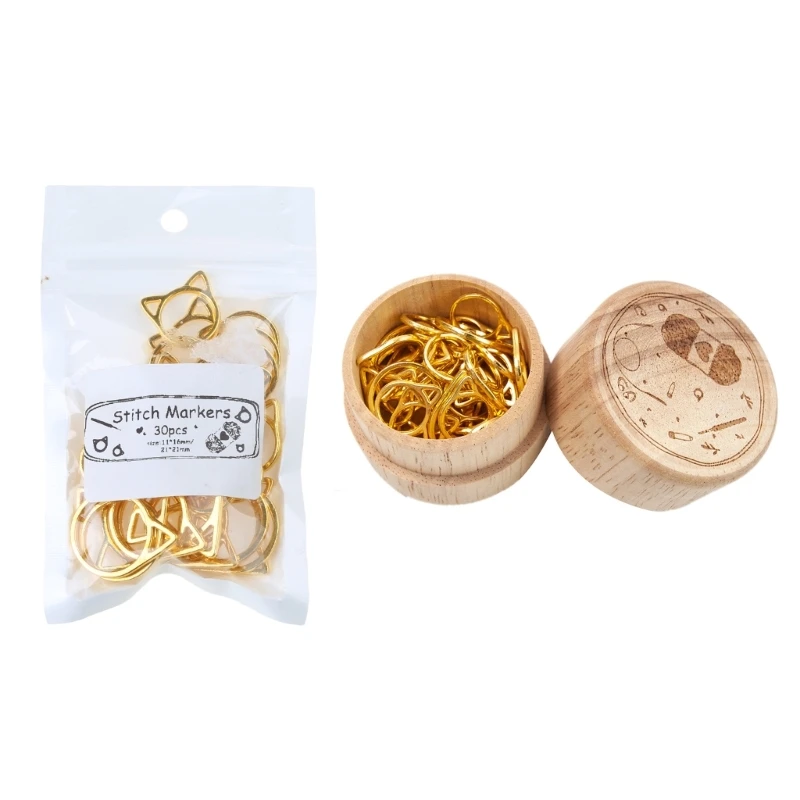 30CS Knitting Marker Rings, Crochet Stiching Marker Metal Rings