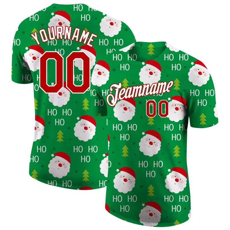 Dropshipping CUSTOM Name CHRISTMAS T Shirts 3D Print Tshirt For Men Women Short Sleeve PERFORMANCE T-SHIRT Sport Jersey image 3