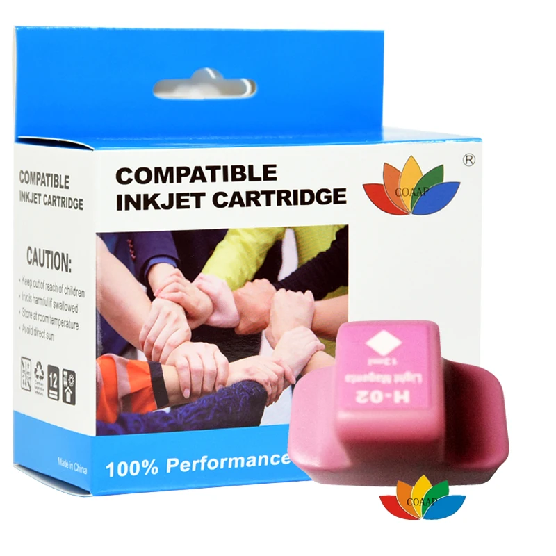 6pcs Compatible Ink Cartridge For hp02 Photosmart 8250 3110 3210 3310 3310XI D6160 D7160 D7260 C5180 C6180 D7360 D7460