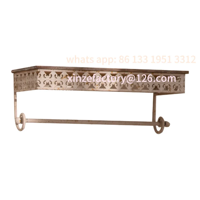 

Living room wall shelf bar dining room background wall decorative rack American retro old baffle bedroom wall rack