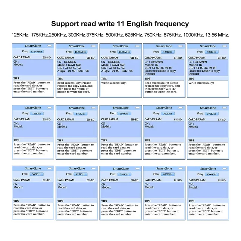 

A29F-Multi Frequencies RFID Smart Card Programmer, RFID Reader Writer Duplicator, NFC Reader, Encrypted Card Decoder