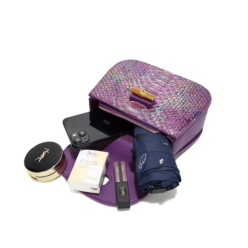 Retro Saddle Bag 2024 New Fashionable Snake Skin Pattern Women's Bag Bamboo Joint Bag High Quality Single Shoulder