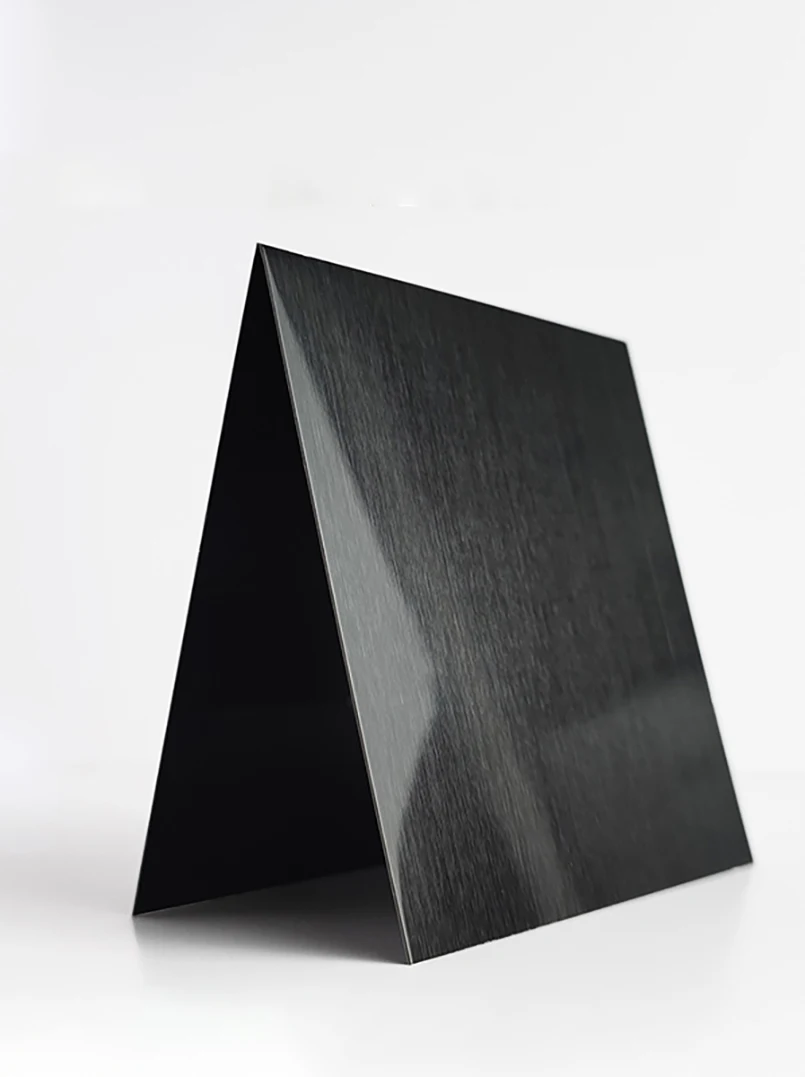 Black Brushed Anodized Aluminum Plate With a Thickness Of 0.5/0.8/1.5/2mm, Suitable For Laser Engraving Parts