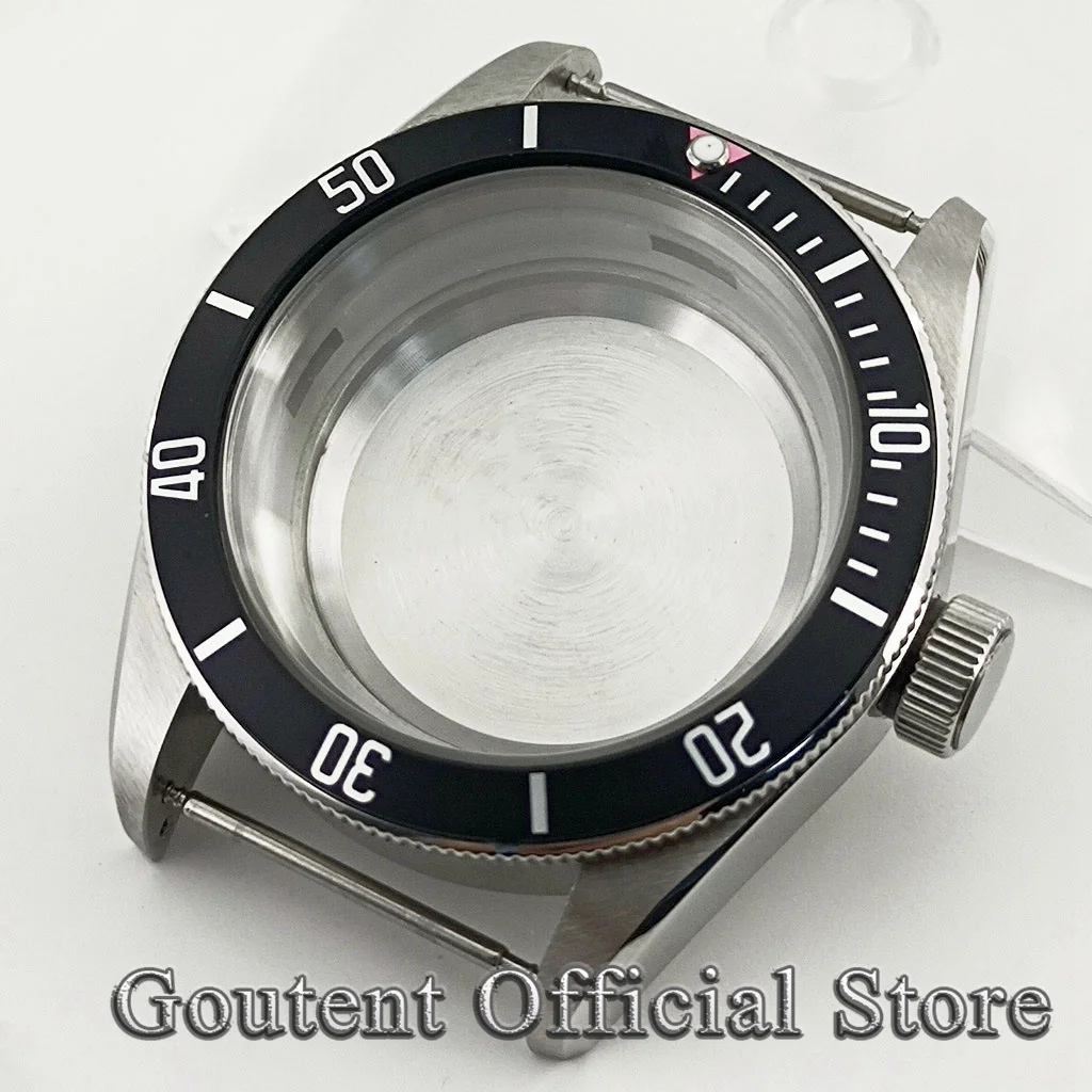 Goutent 41mm Cassa per orologio in cristallo di zaffiro argento adatta al movimento NH35 NH36 ETA 2824 2836 PT5000 Miyota 8215 821A 8205 DG2813 3804