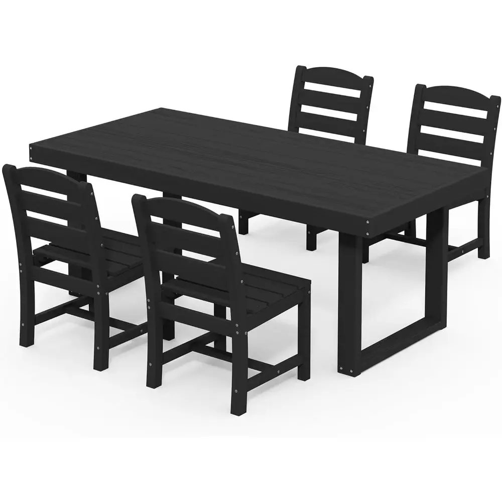 

DPE Outdoor Dining t or 4, 67'' All Weater Patio Dining Tale and ArmlCairs t or Deck, Lawn, lack