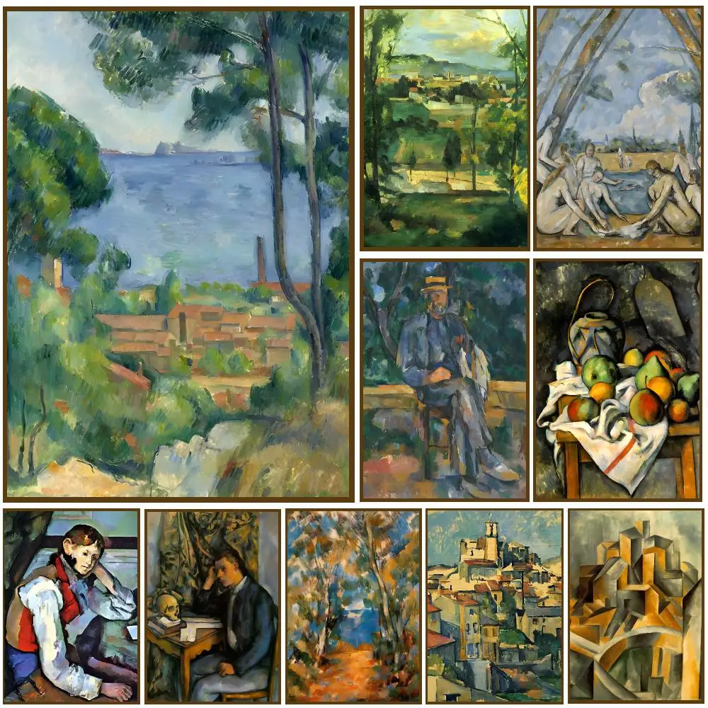 Paul Cézanne solid structural steady Poster Self-adhesive Advanced Aesthetic Printing Paper Wall Art for Living Room Home Decor