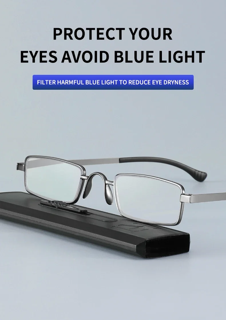 Ultraleichte Anti-Blaulicht-Lesebrille in Stiftform, Klassische Tragbare Anti-Ermüdungs-Lesebrille – Detail 7