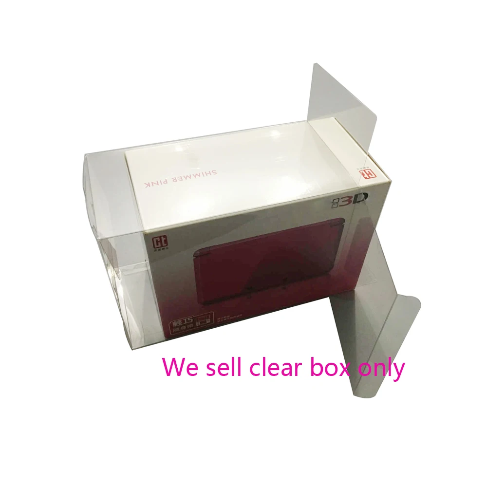 ZUIDID Transparent clear PET cover For 3DS game console Hongkong HK version storage display box collect case