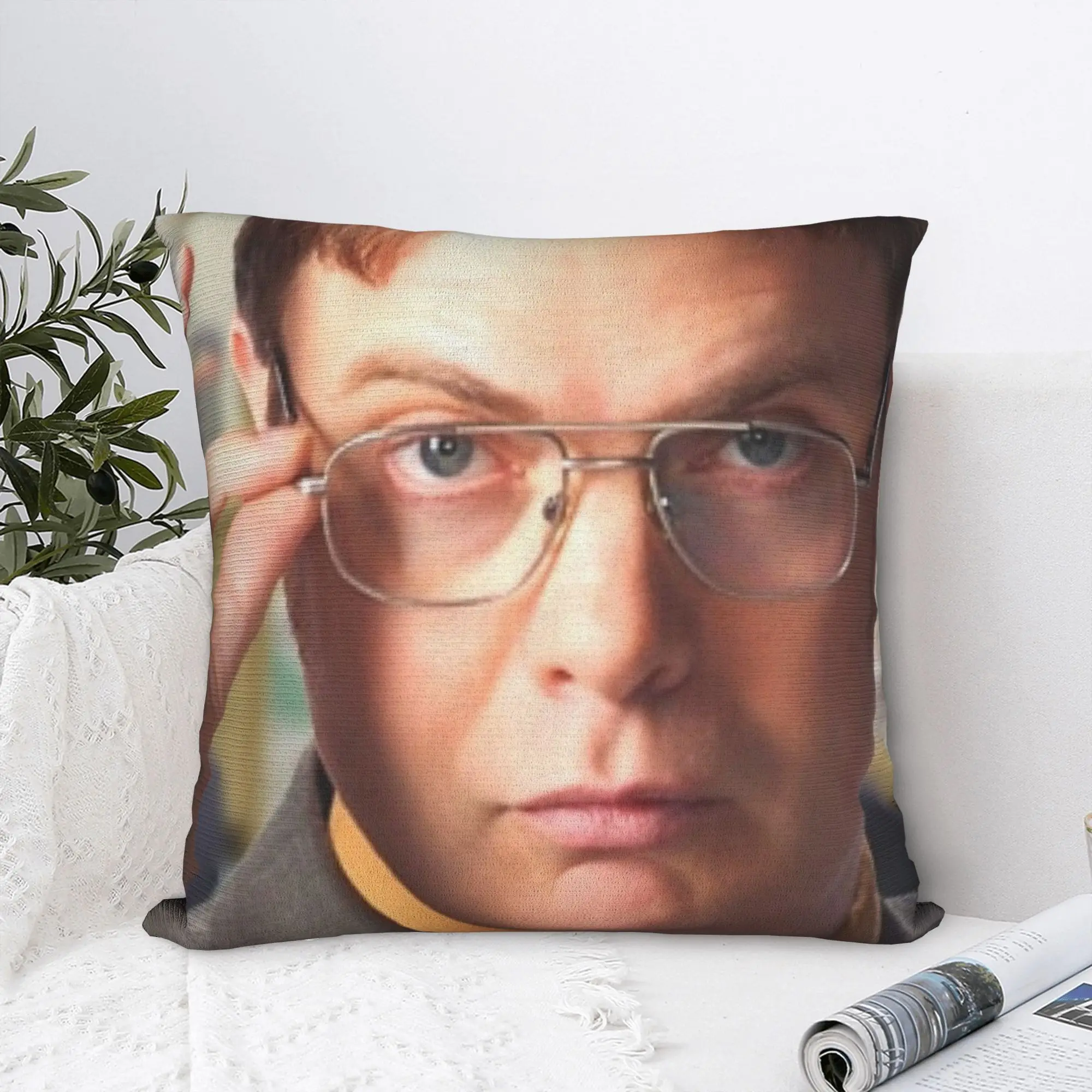 Dwight Schrute Michael Square Pillow Case The Office Cushion Cover Zippered Decorative Throw Pillow Case Cover for Home 40x40cm