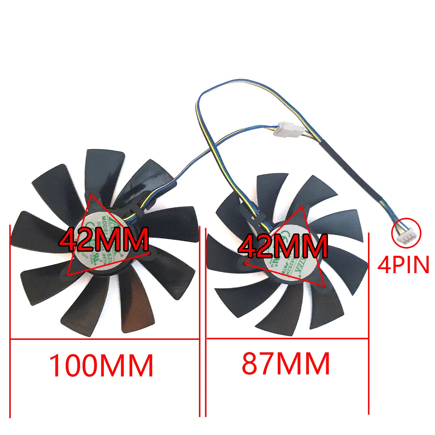 Ventilador de refrigeración para tarjeta de vídeo, dispositivo de 87MM y 100MM, GA92S2H, GAA8S2U, GTX 1080TI, MINI GPU, para ZOTAC GeForce GTX