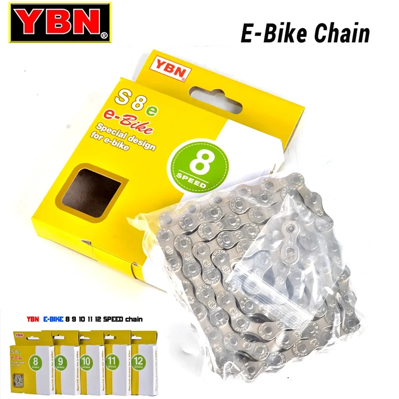 

YBN E — велосипедные цепи: 8/9/10/11/12 скоростей, специальный дизайн для среднего двигателя BOSCH & Shima* E — велосипедные системы