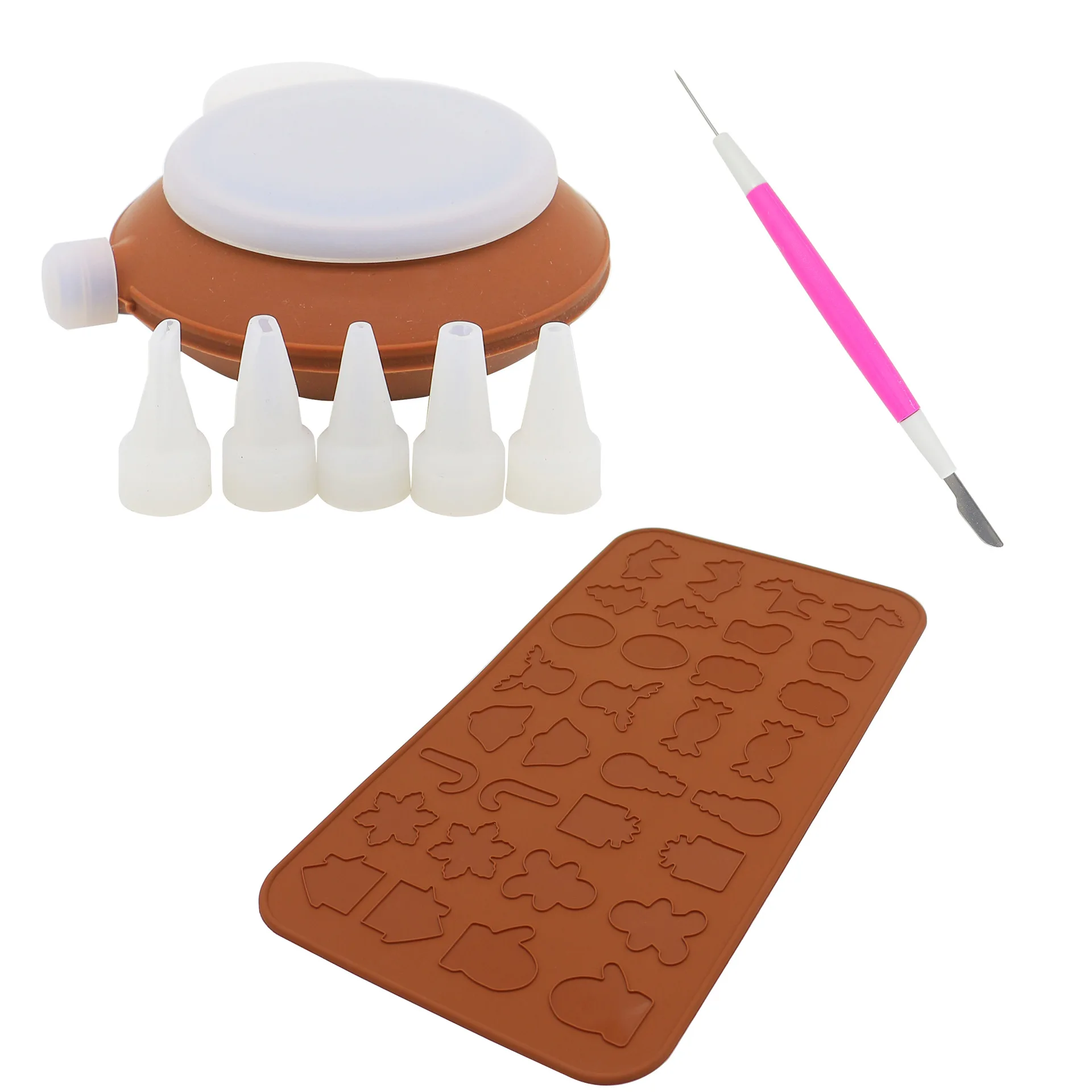 

Bakery Silicone Cake Muffin Macaroon Mat Macaron Piping Icing Baking Tool Pot Exhaust Needle Set Cake Bakeware Tools K355