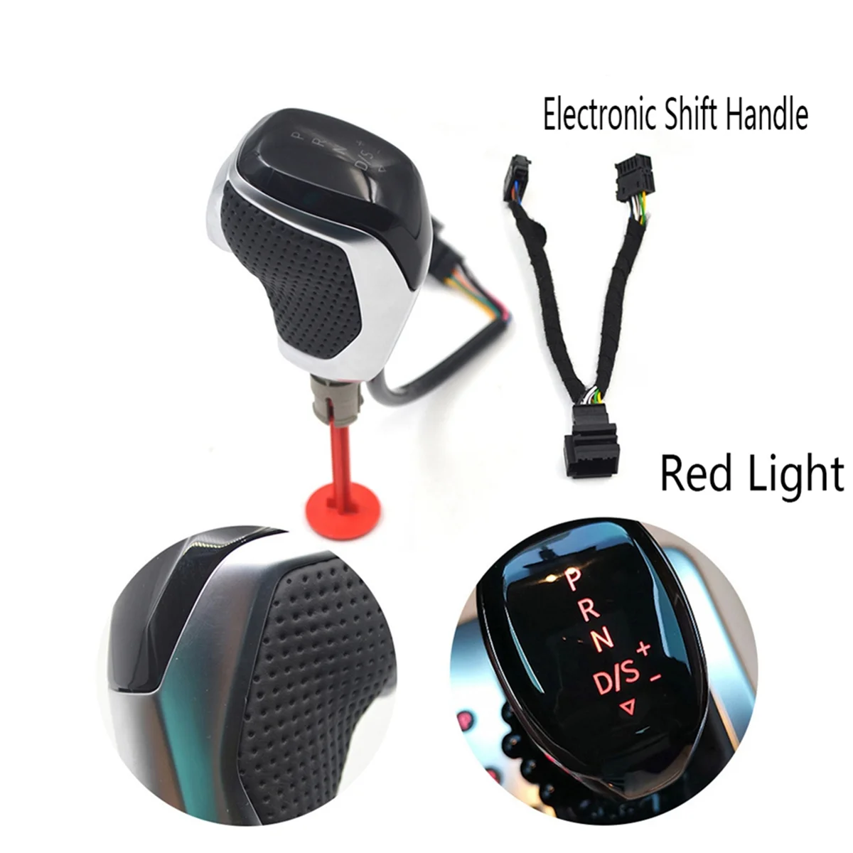 Electronic Shift Handle LED Gear Shift Knob for VW Golf MK6 MK7 Passat B7 B8 Tiguan MK2 DSG B Red Light