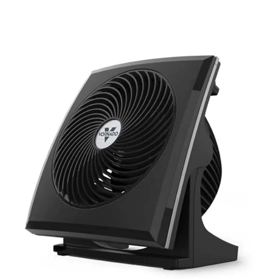 

573T Small Room Air Circulator Fan with Pivoting Head, Easy Clean Removable Grille, 3 Speed Settings, Black