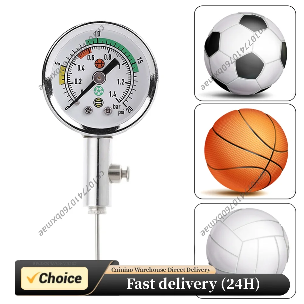 Ball Pressure Gauge Portable Football Barometer with Air Release Valve Inflatable Quick Sport Measuring Instruments