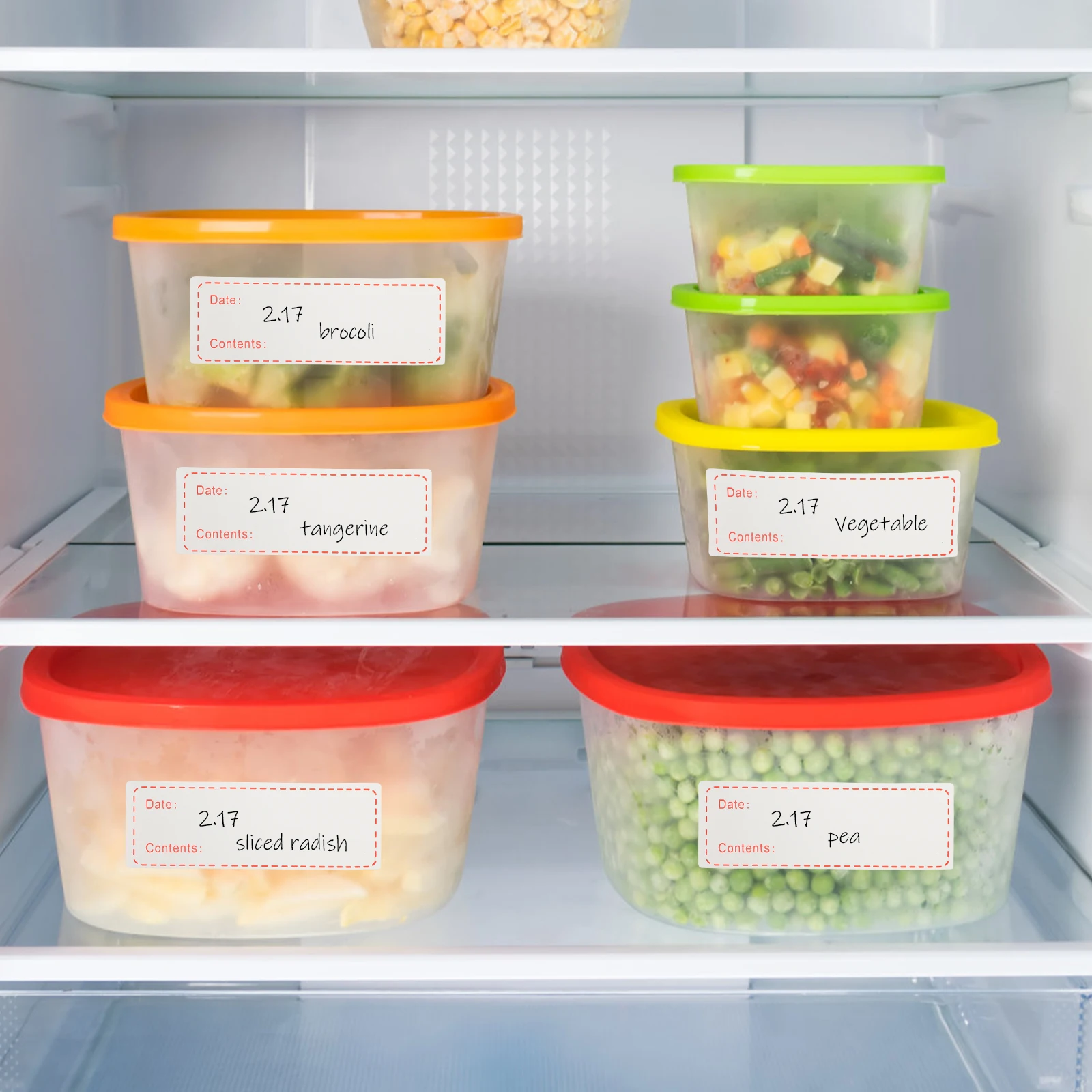 

3 Rolls Self-Adhesive Food Storage Removable Kitchen Label Stickers Freezer Pantry Containers Multi-Function Date Content Sticky