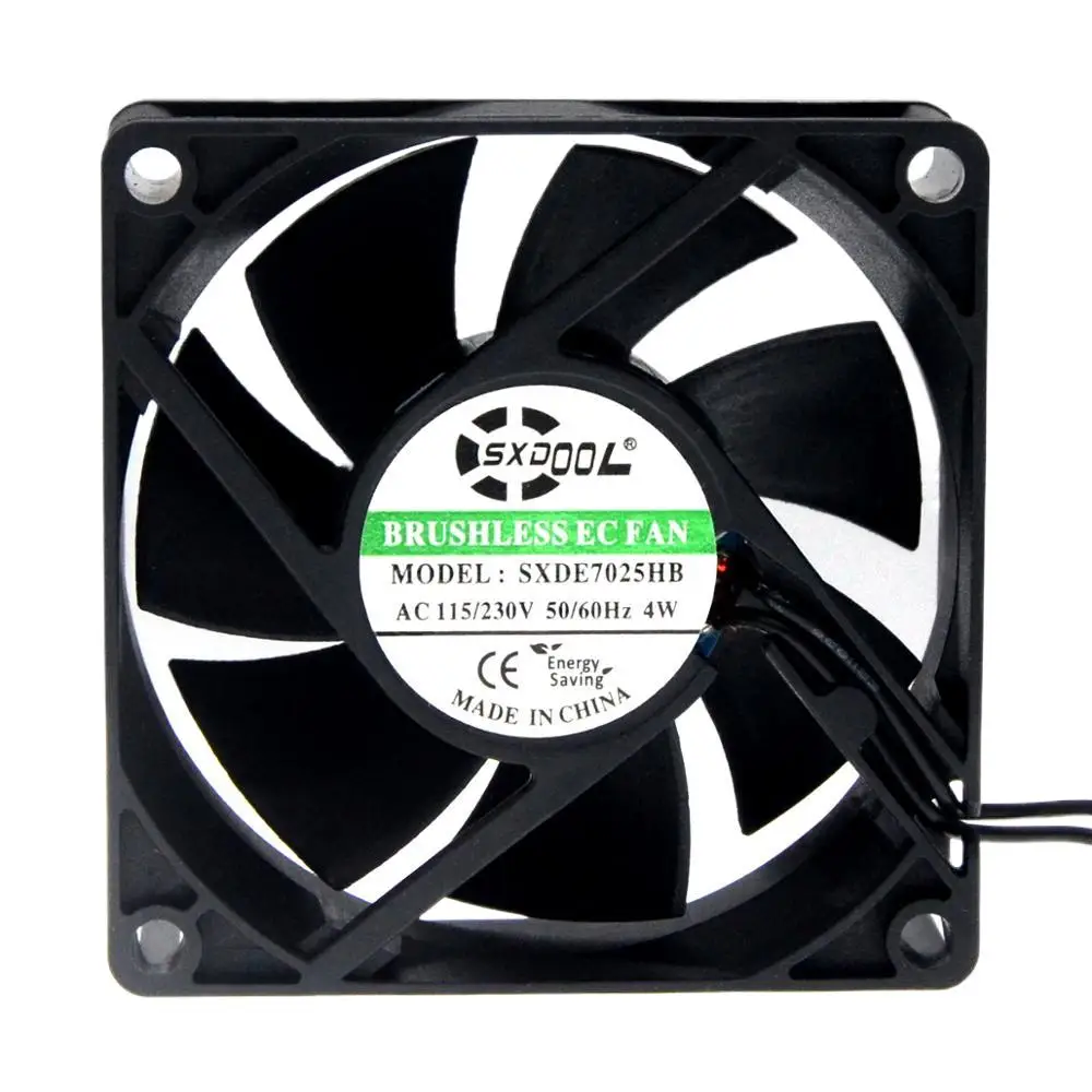 

SXDOOL EC Motor Cooling Fan 70mm,70X25mm 115V 230V Dual Voltage for Cabinets Exhaust Chassis