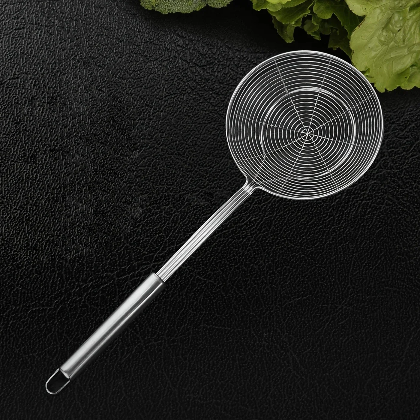 1pc Stainless Steel Spider Strainer Skimmer Ladle for Cooking and Frying Kitchen Utensils Wire Strainer Pasta Strainer Spoon