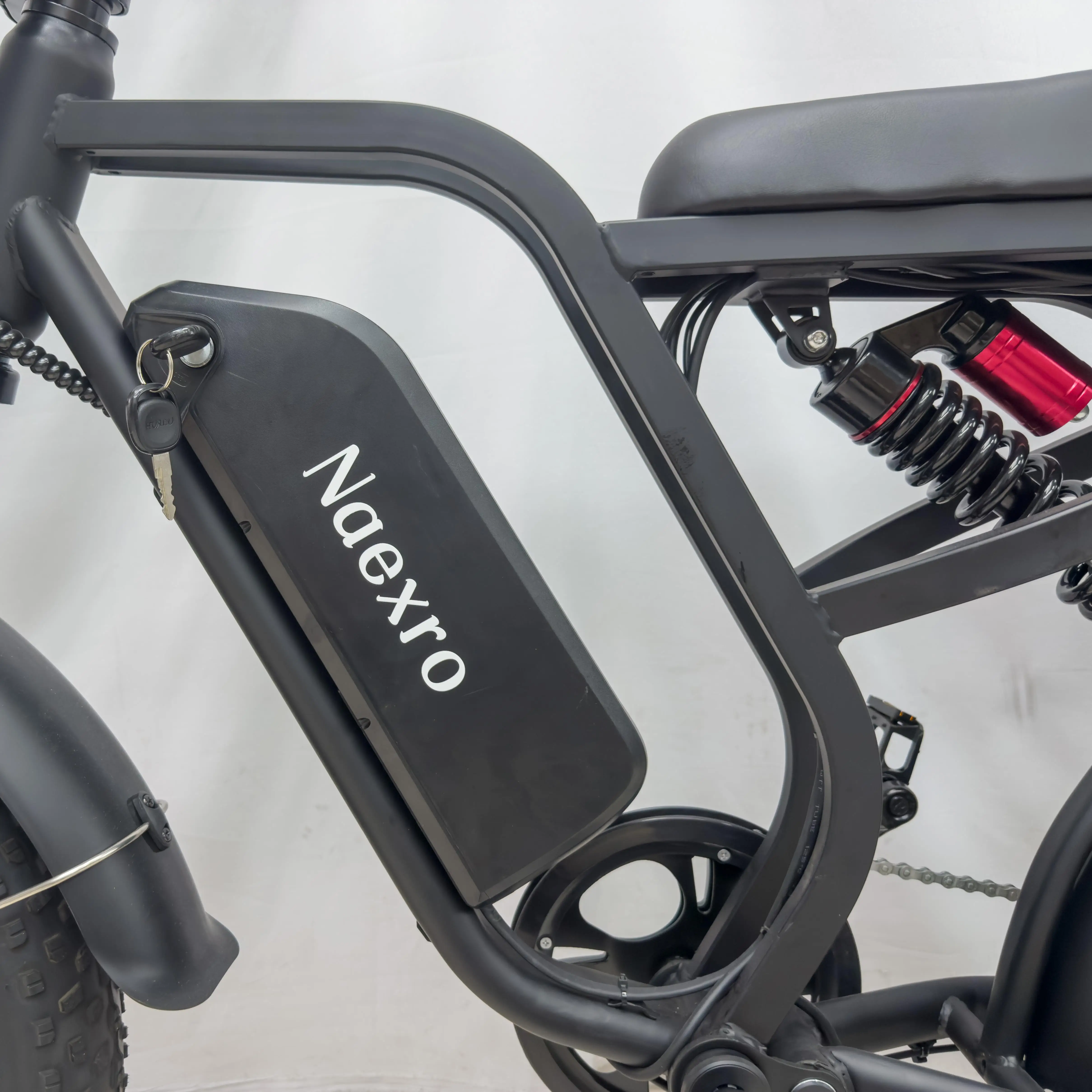 Bicicleta elétrica Naexro, pneus de 20 polegadas de largura, motor 48V1000W, bicicleta de praia, bicicleta suja