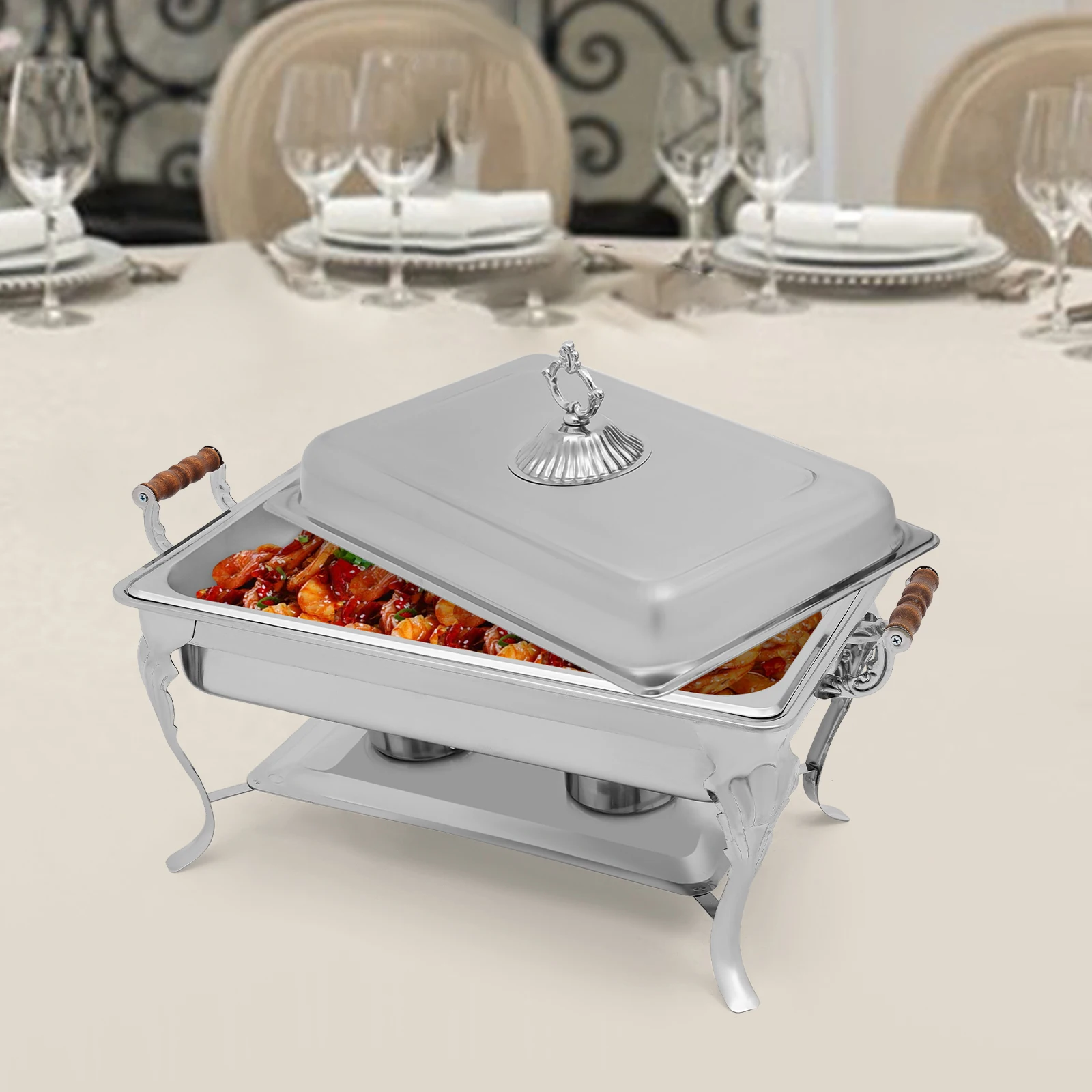 

9L Buffet Servers/ Warmers, 8QT Stainless Steel Chafing Dish Buffet Party Food Warmer Catering Chafer for Weddings/ Parties