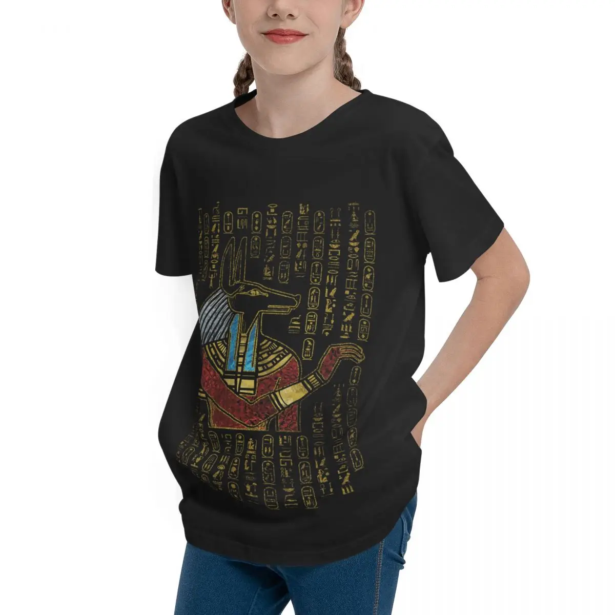 Modern Egyptian Anubis Ornament Classic For Sale Adolescents Basic Short Sleeve T-Shirt Tees Graphic competition Sarcastic