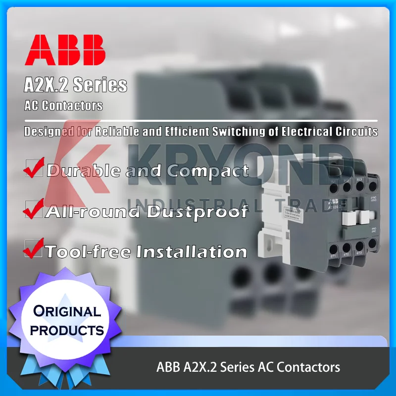 

Контактор переменного тока серии ABB A2X.2 220–480 В, промышленное управление и автоматизация для электрооборудования и переключения двигателей