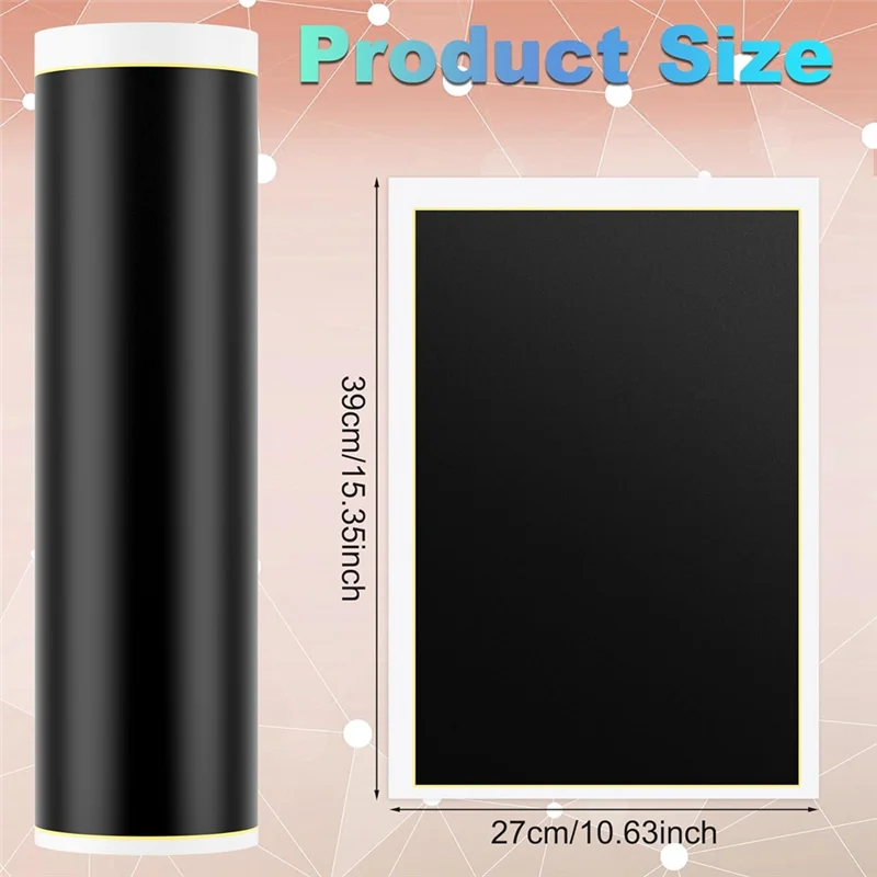 ABJY-レーザー彫刻マーキングペーパー、15.35X10.63インチレーザーカラー彫刻紙（ブラック、39X27cm）