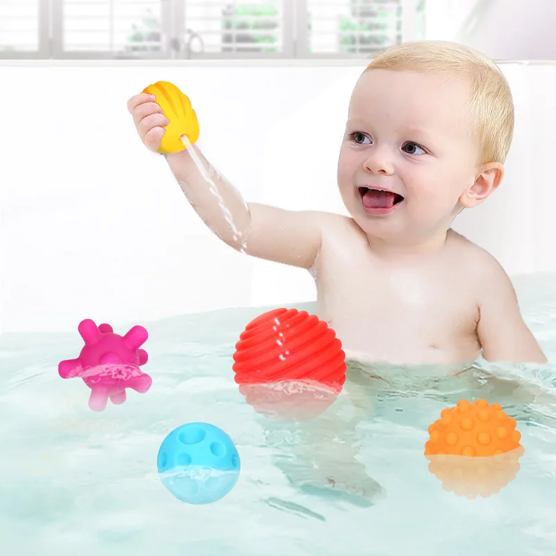 

Multi-texture Baby Hand Ball Bath Toys Baby Learns To Crawl Educational Tactile Massage Infant Intelligence Grasping Mobile Toys