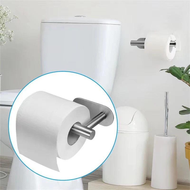 1PC WC Kitchen Hardware Storage  Accessories Toilet Paper Rack Home  Tool Adhesive Dispenser Bathroom Paper Towel Holder
