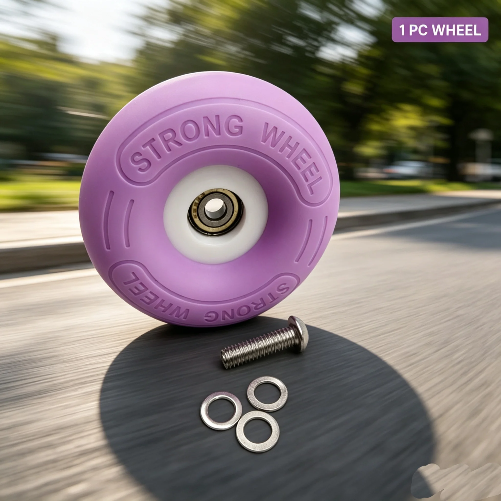 Donut Easy-Travel Wheels Compatible with Xiao Bu Guo Bu Ying Bu Modification Kit, 75mm Colorful Silent Rolling Wheels