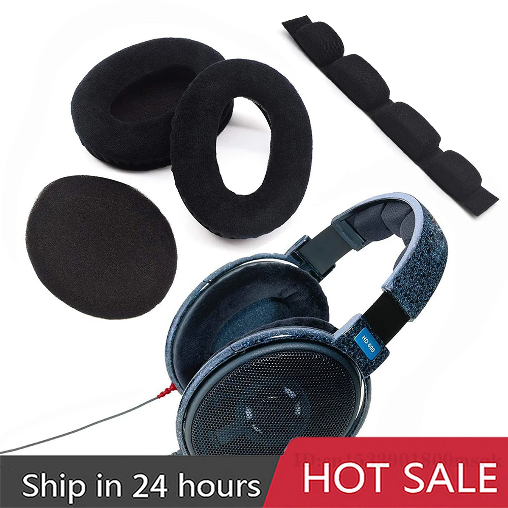 Almohadillas de terciopelo de repuesto para auriculares SENNHEISER, juego de almohadillas para auriculares y Diadema, HD650, HD600, HD580, HD660 S, HD565, HD545