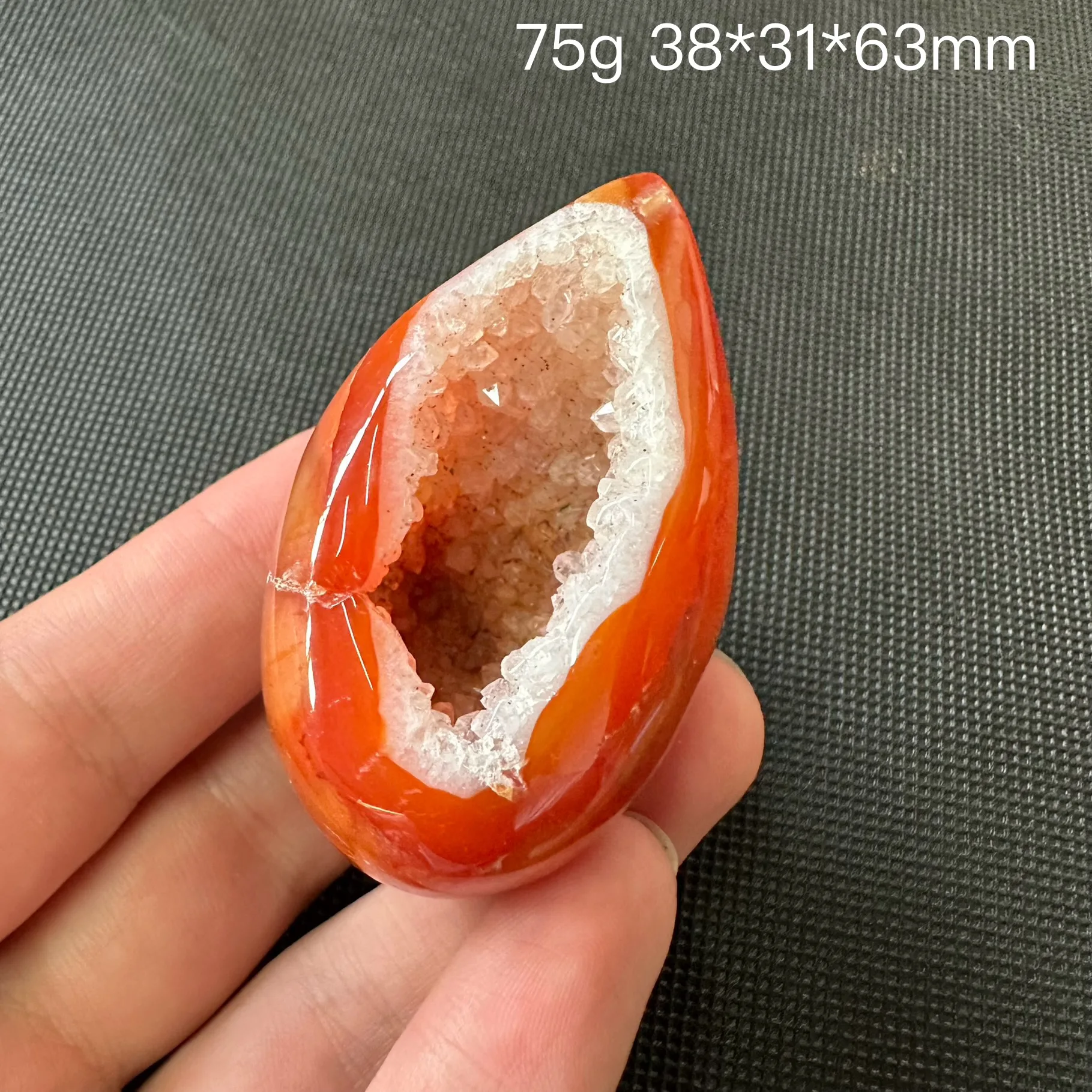 

Natural Colorful Red Agate Geode Polished Crystal Cluster Carnelian Druzy Quartz Rock Reiki Healing Stone Home Decoration