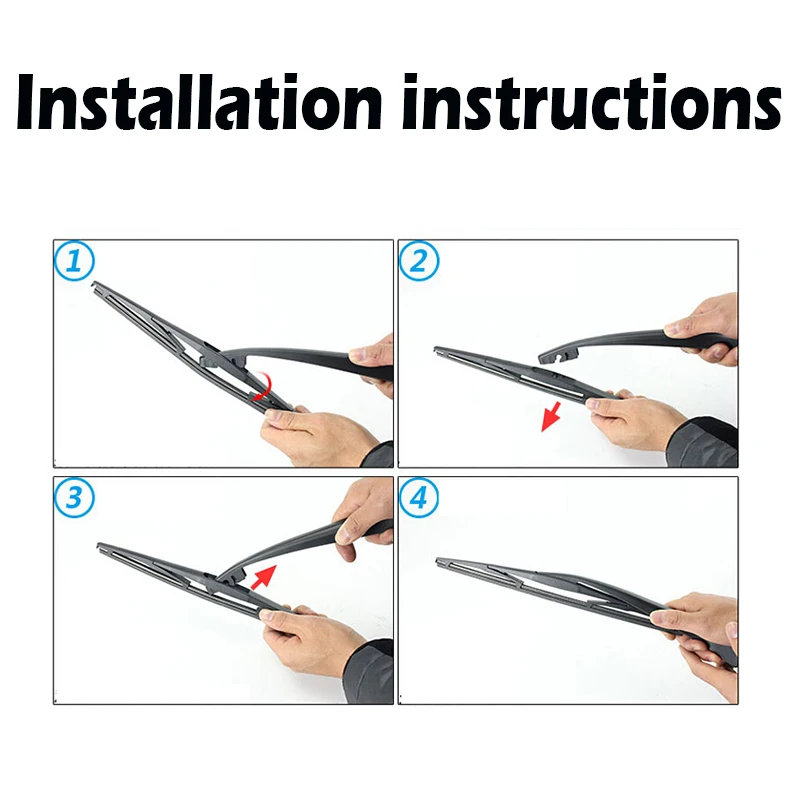 Erick's Wiper 12 "شفرة الممسحة الخلفية ومجموعة الذراع لنيسان مورانو 2 Z51 2007 - 2014 الزجاج الأمامي الباب الخلفي نافذة فرشاة #6