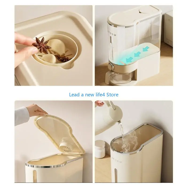 

Y55E Rice Storage Box Rice Dispenser Rice Container Grain Storage Jar Cereal Dispenser Pet Container Kitchen