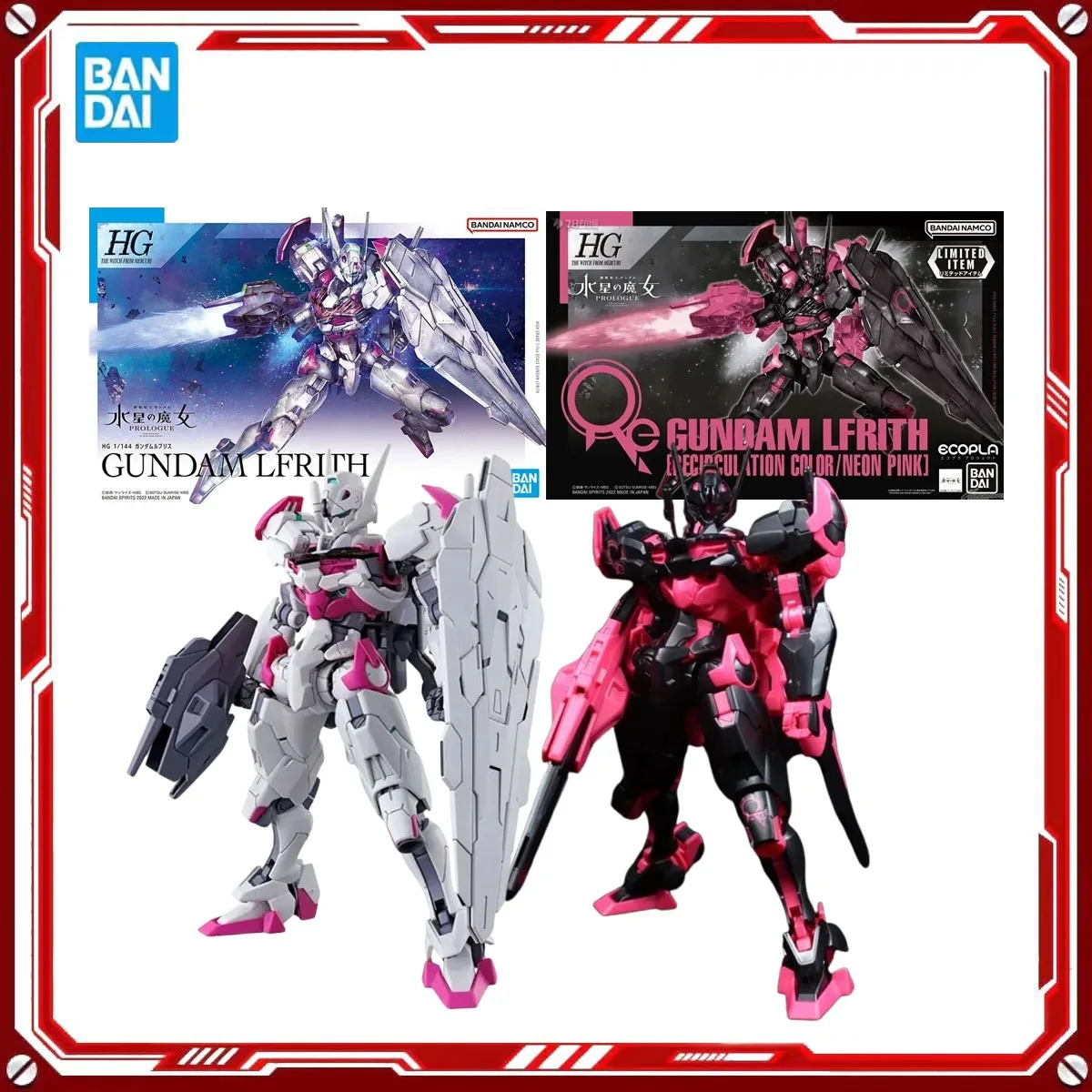

Bandai натуральная аниме-модель Gundam, наборы LFRITH PINK GUNDAMLFRITH, игрушки HG, экшн-фигурка, сборная модель, подарок для детей, рождественский подарок