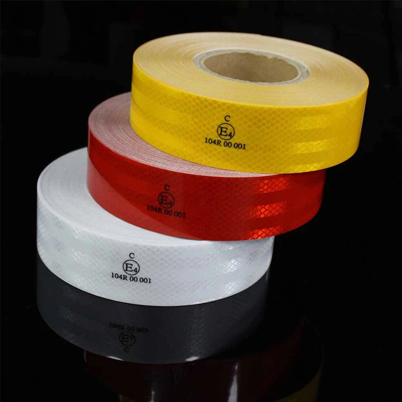 5cm 104R High Intensity Reflective Conspicuous Warning Tape For Bike Truck Boats Trailer Self-Adhesive Waterproof Safety Tape