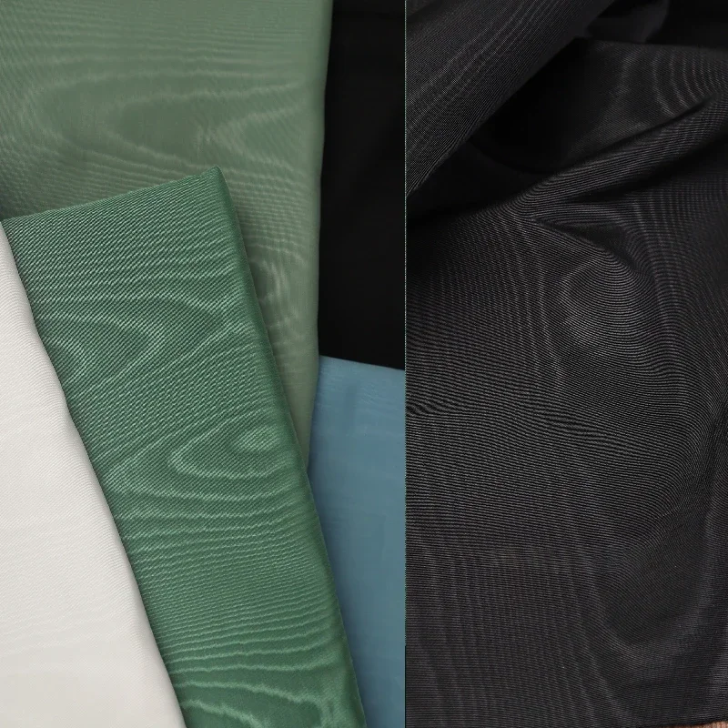 Cloud Patterned Silk Water Ripple Moir É Patterned Jacquard Fabric Gradient Wood Grain Reflective Texture Clothing Fabric