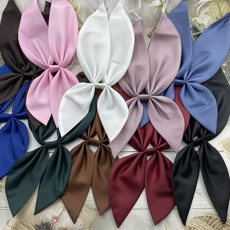 Sailor Suit Bowties Satin Bowknot Japanese Students Girls Cosplay Sailor Uniform Bow Ties Halloween Party Roleplay Accessories