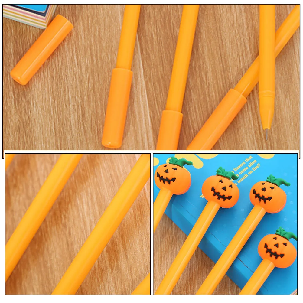 

10 Pcs Novelty Pens Halloween for Pumpkin Face Gel Cartoon Shape Writing Bulk Adults