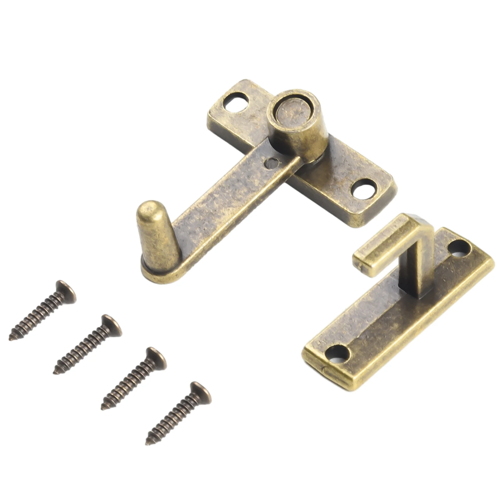 1 Set Bronze Sliding Window Door Lock Handle Metal Door Latch Protective Latches With Screws Home Security Chain Door Home